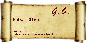 Gábor Olga névjegykártya