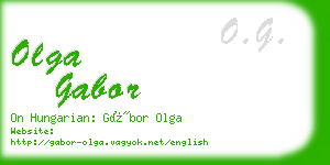 olga gabor business card